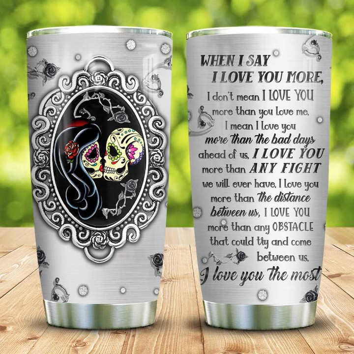 Metal Skull Couple Customize Personalized KD2 HALZ1205001Z Stainless Steel Tumbler