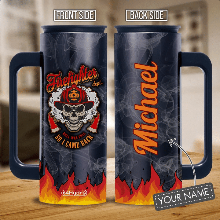 Personalized Skull Firefighter KD2 ABAB0405003Z 12oz Stainless Steel Insulated Tumbler
