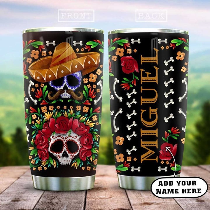 Personalized Mexico Sugar Skull HAZ3112012 Stainless Steel Tumbler