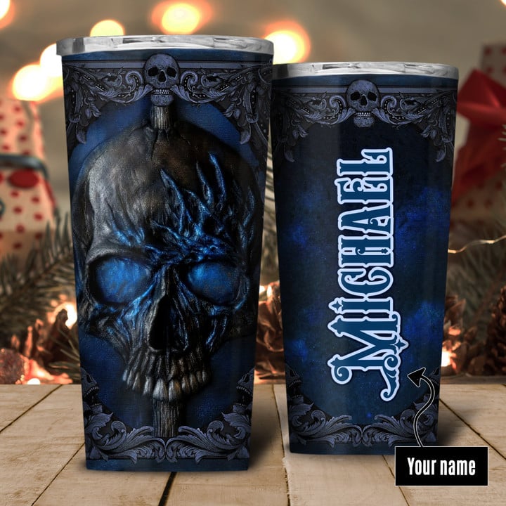 Personalized Gothic Ancient Skull Tumbler 20oz