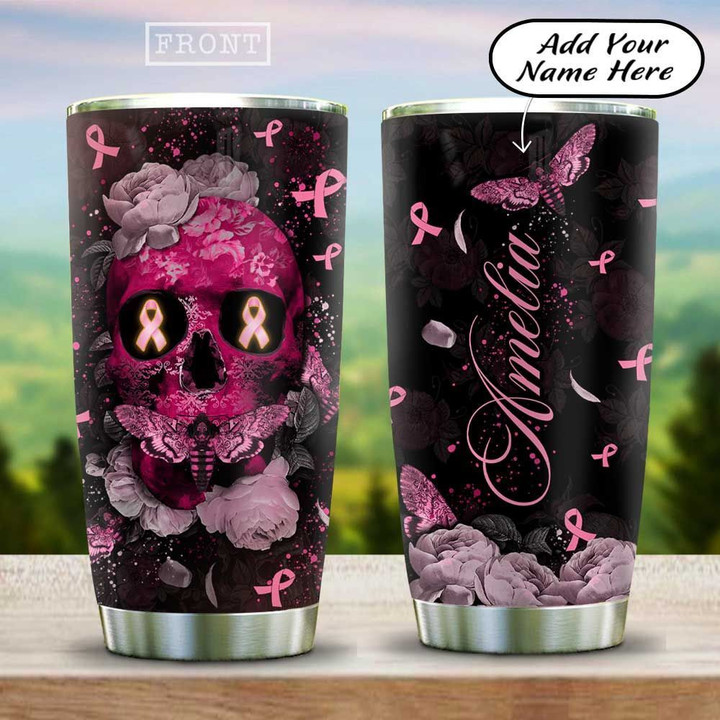 BRC Skull Butterfly Personalized KD2 HAL2112006 Stainless Steel Tumbler