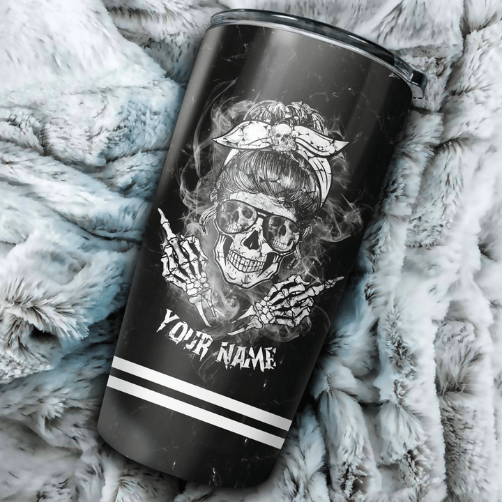 PERSONALIZED I DO WHAT I WANT BLACK AND WHITE TUMBLER - TLNX2209211