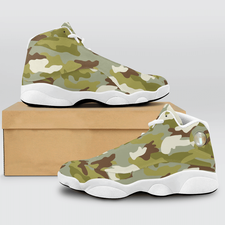 Camo Indoor Basketball Shoes Cool Looking White Sole NEW