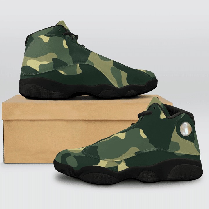 Military Style Good Looking Basketball Shoes Cool Looking Black Sole Unisex