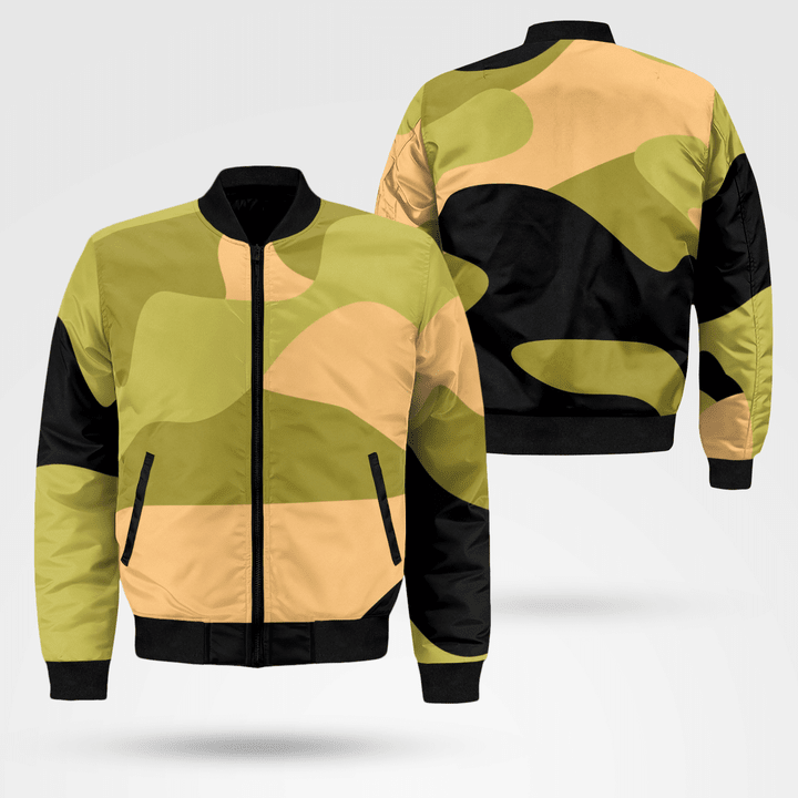 Camouflage Fleece Lined Bomber Jacket Mens Classic & Sporty