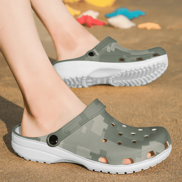 Camouflage Cute Crocs Shoes Highly Durable & Easy Clean Unisex