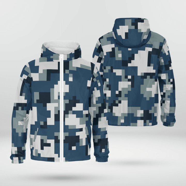 Camouflage Print Lightweight Wind Jacket Sporty & Stylish Look