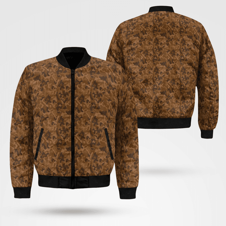 Camouflage 80s Bomber Jacket Mens Always On-Trend