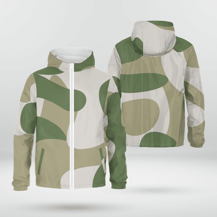 Military Print Stylish Windbreakers Simple & Sleek