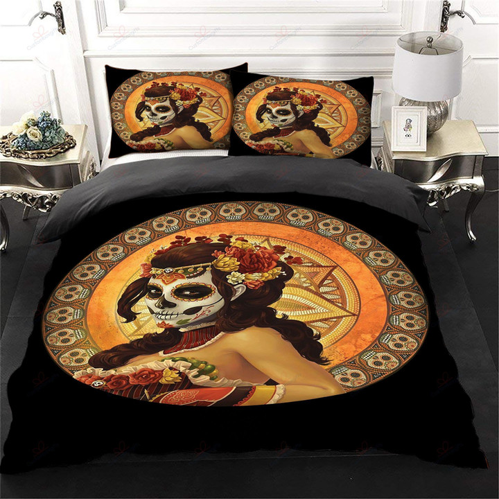 Tattoo Girl With Star Set Comforter Duvet Cover With Two Pillowcase Bedding Set