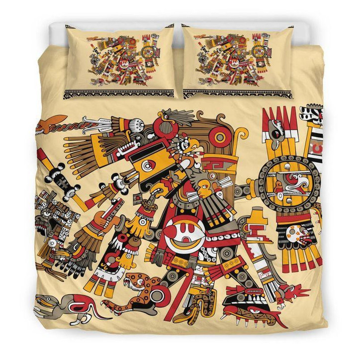 Mexico Bedding Set - Aztec God Pattern