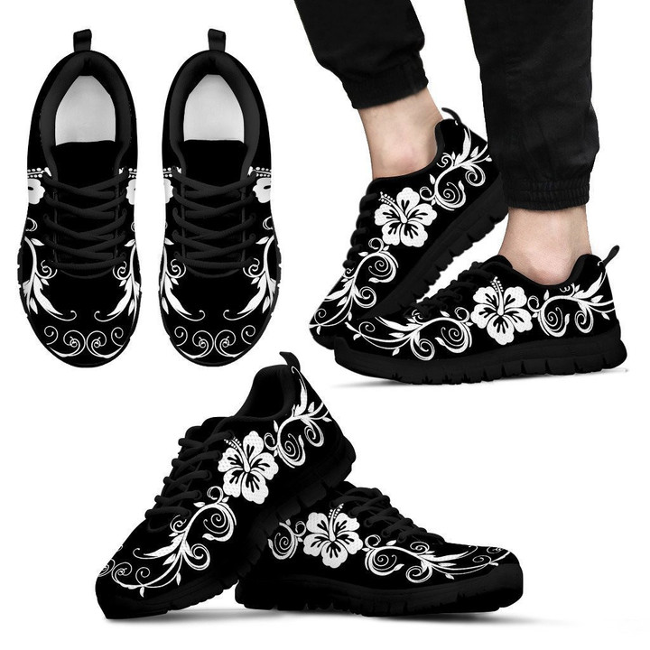 Hibiscus Royal Pattern Sneakers - Ah
