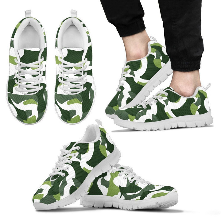 Camouflage White Sole Men'S Sneakers
