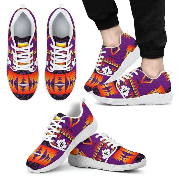 Seven Tribes Purple Sopo Men'S Athletic Sneakers White Sole
