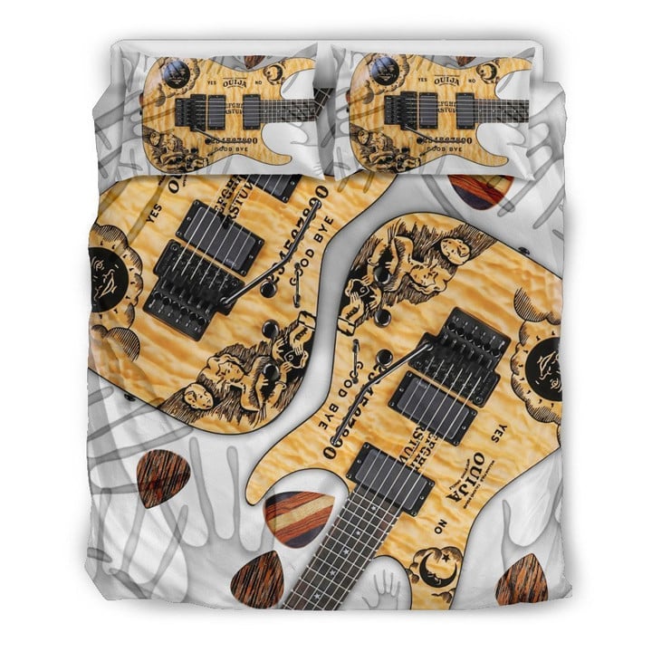 Paranormal Guitar Therapy Bedding Set Supreme For Lovers Of Music & Guitars
