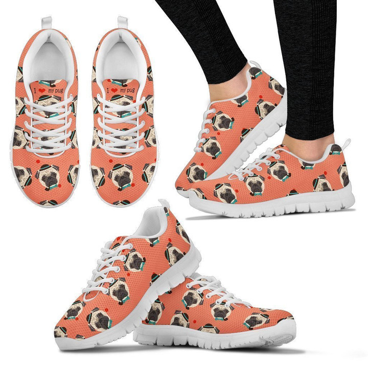 I Love My Pug Women'S Sneakers