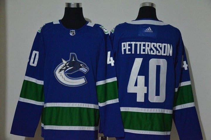 Men's Vancouver Canucks #40 Elias Pettersson New Blue Adidas Stitched Nhl Jersey Nhl