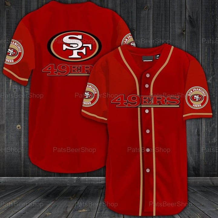 San Francisco 49Ers Nfl Baseball Jersey - Baseball Jersey Lf
