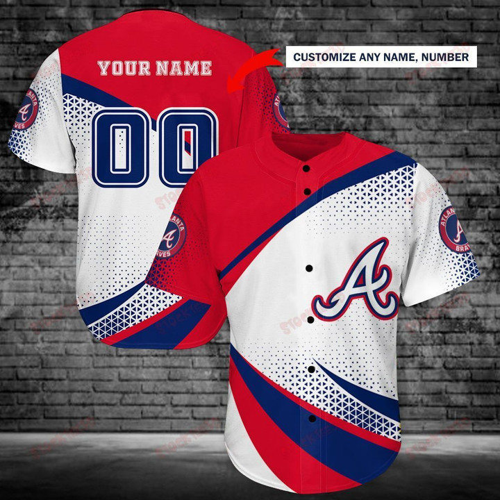Personalize Baseball Jersey - Atlanta Braves Personalized Baseball Jersey Shirt 189 - Baseball Jersey LF