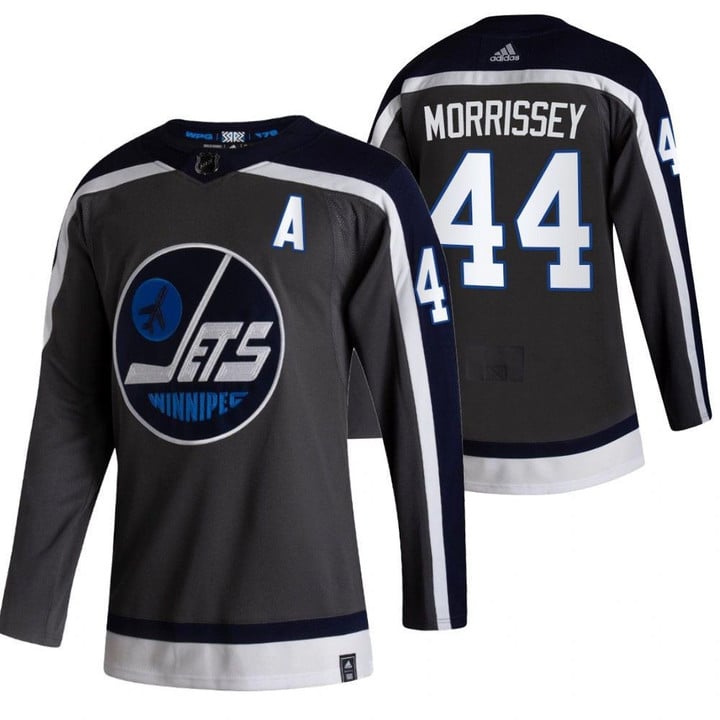 Winnipeg Jets #44 Josh Morrissey Black Men's Adidas 2020-21 Reverse Retro Alternate Nhl Jersey Nhl