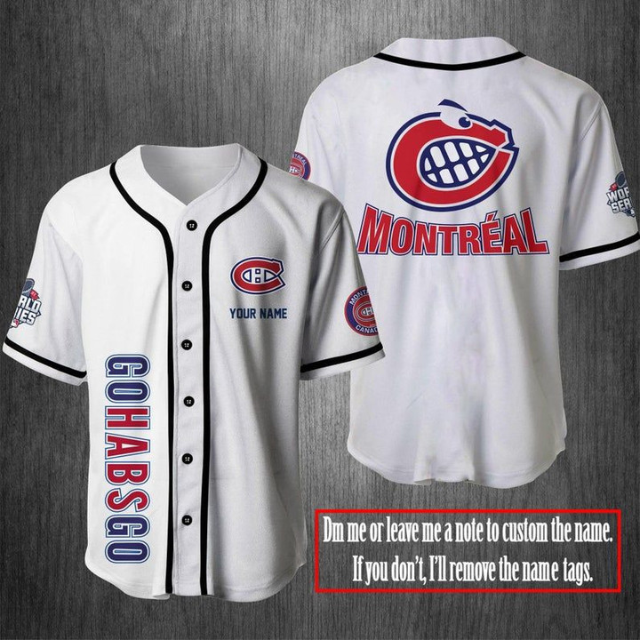 Personalize Baseball Jersey - NHL Montreal Canadiens Fan Made Personalized Custom Name Baseball Jersey For Fans - Baseball Jersey LF