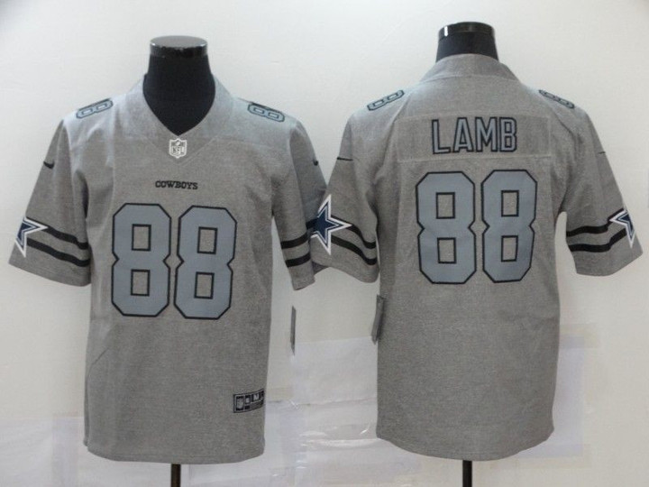 Men's Dallas Cowboys #88 Ceedee Lamb 2020 Gray Gridiron Vapor Untouchable Stitched Nfl Nike Limited Jersey Nfl
