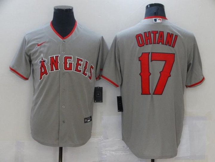 Los Angeles Angels #17 Shohei Ohtani Gray All Over Print Baseball Jersey - Baseball Jersey Lf