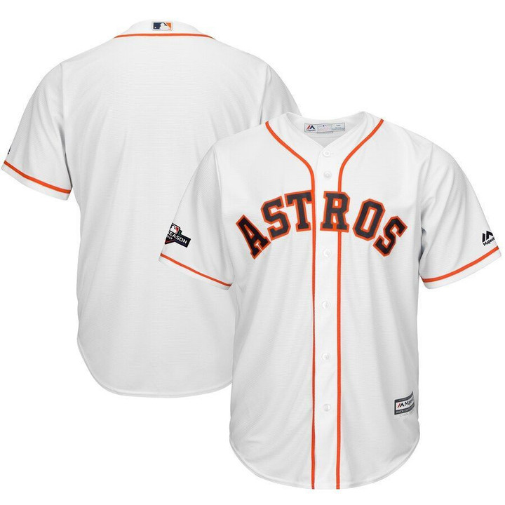 Houston Astros Majestic 2019 Postseason Official Cool Base Player White Jersey Mlb