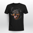 Rottweiler Dog Wearing Aviator Sunglass with Cigar T-shirt + Hoodie