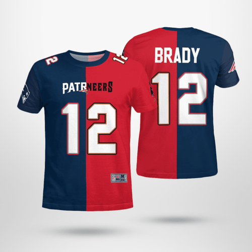 Tom Brady - Half Patriots Half Buccaneers T-Shirt