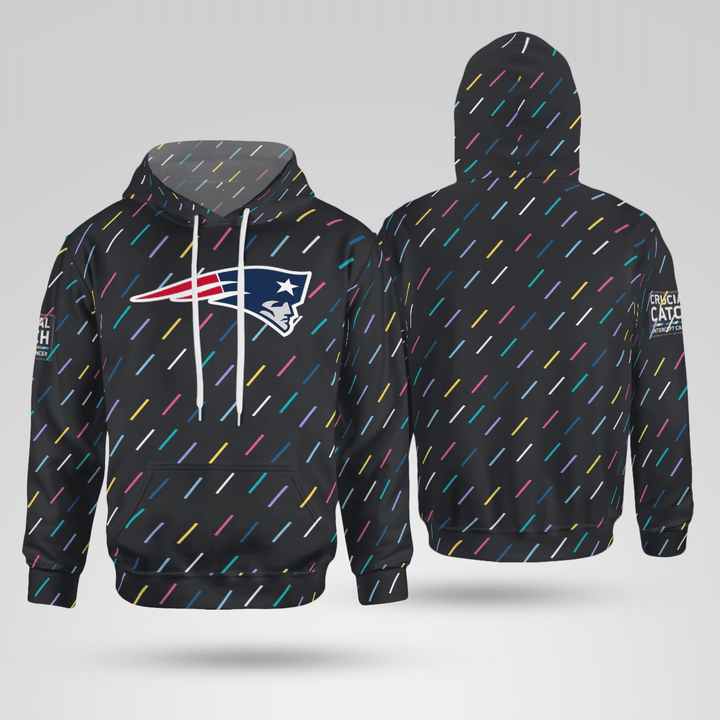 New England Crucial Catch 2021 Hoodie (100% Donation National Breast Cancer Foundation)