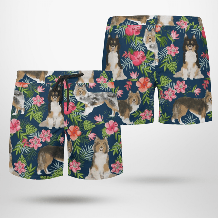 Sheepdog Floral Hibiscus Flowers Shorts