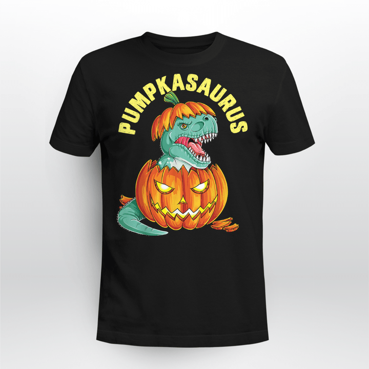 Halloween Pumpkasaurus Dinosaur Pumpkin Funny T-Rex T-Shirt