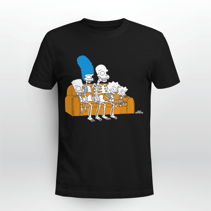 The Simpsons Skeletons Treehouse of Horror Couch Gag T-Shirt