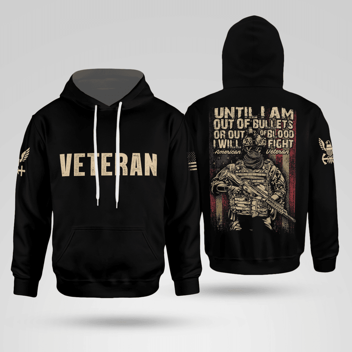 Navy Until I Am Out Of Bullets Hoodie