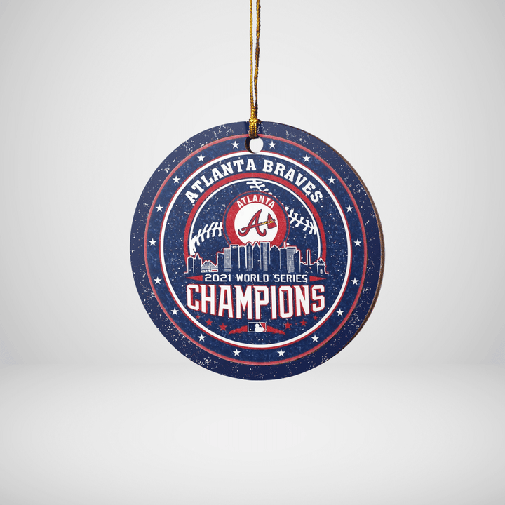 Atlanta 2021 World Series Champions Round Ornament