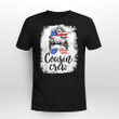 Cousin Crew American Girl 4th of July Messy Bun Patriotic T-Shirt and Hoodie