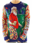 Sip It & Rip It Golf Santa Ugly Christmas Sweater