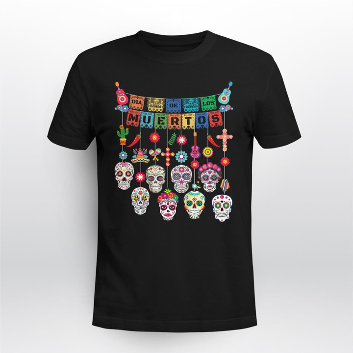 Dia De Los Muertos Funny Day of the dead Hanging skulls T-Shirt