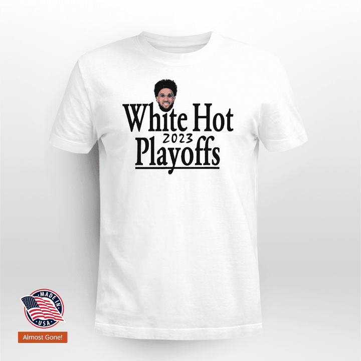 Derrick White Miami Heat White Hot 2023 NBA Playoffs shirt