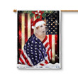 American Cattle Dog ( Red Coat) Flag Merry Christmas