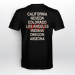 California, Nevada, Colorado, Indiana, Oregon, Arizona Season Tour 2023 Shirt