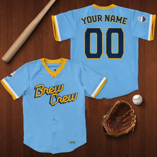 Brew 2022 Custom Name and Number Baseball Jersey