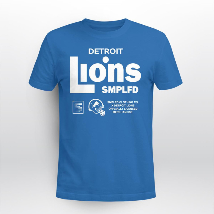 SMPLFD Blue Detroit Lions Vintage Program T-Shirt