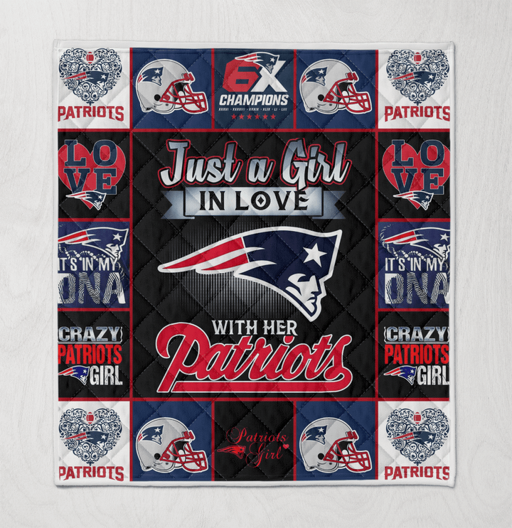 Just A Girl In Love With Her Patriots Blanket - New England Patriots