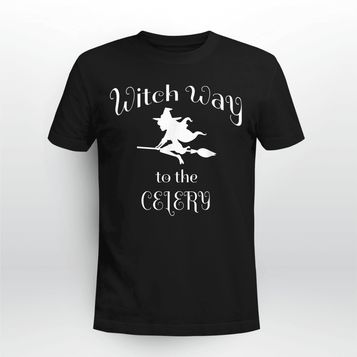 Halloween Pun Witch Way To The Celery T-Shirt
