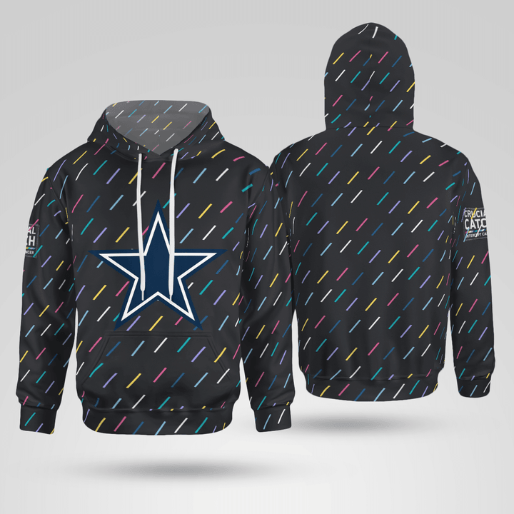 Dallas Crucial Catch 2021 Hoodie (100% Donation National Breast Cancer Foundation)