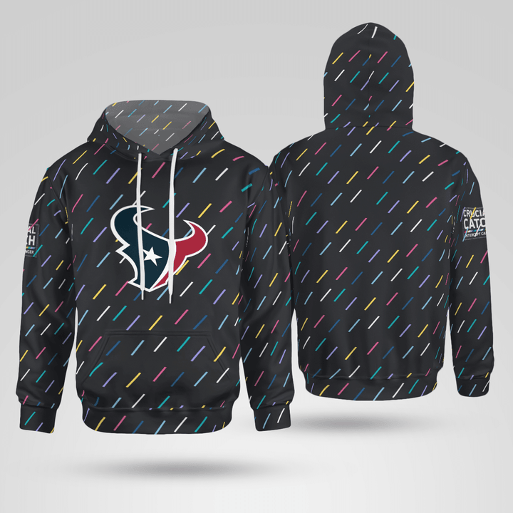 Houston Crucial Catch 2021 Hoodie (100% Donation National Breast Cancer Foundation)