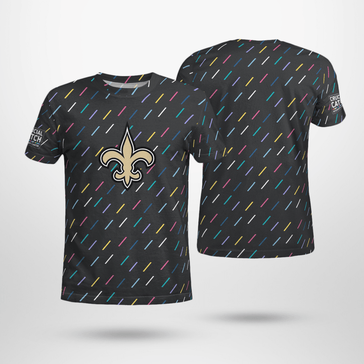 New Orleans Crucial Catch 2021 T-Shirt (100% Donation National Breast Cancer Foundation)
