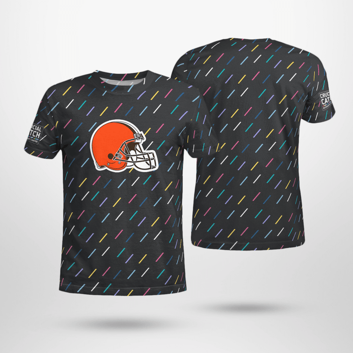Cleveland Crucial Catch 2021 T-Shirt (100% Donation National Breast Cancer Foundation)
